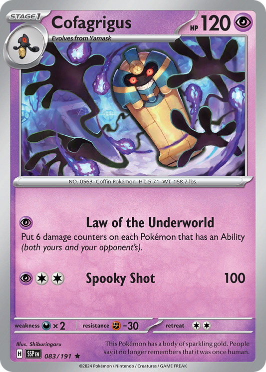 Pokemon Cofagrigus Surging Sparks 083/191