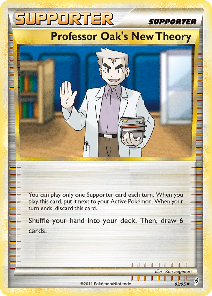 Professor Oak's New Theory 83/95 Pokémon Call of Legends (2011) English card — catalogue reference