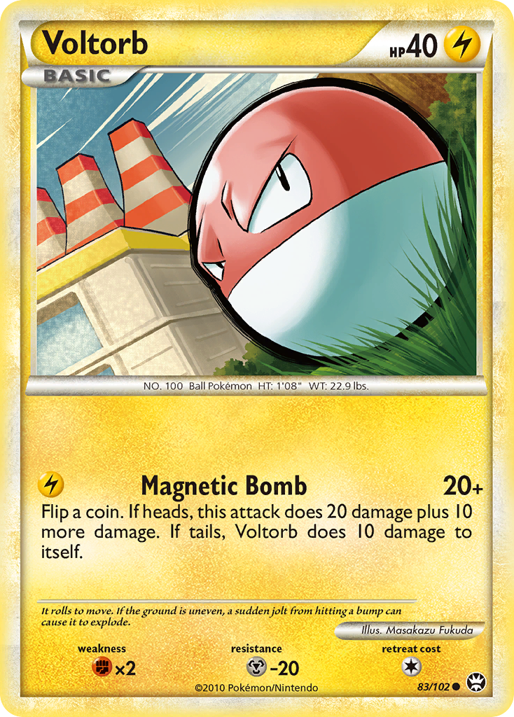 Voltorb 83/102 Pokémon Triumphant (2010) English card — catalogue reference