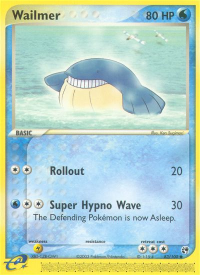 Wailmer 83/100 — Pokémon EX Sandstorm