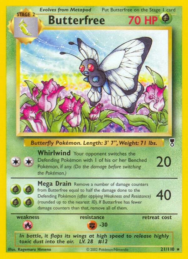 Butterfree Rare Legendary Collection 021/110 MP (Back)