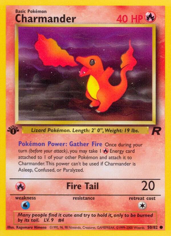 Charmander Common Team Rocket 50/82 MP (Back)