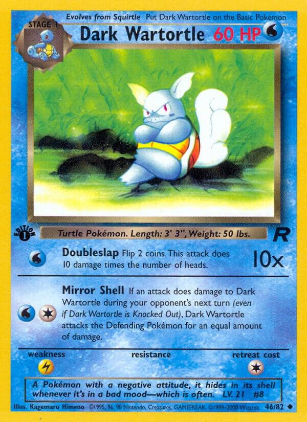 Dark Wartortle Uncommon Team Rocket 46/82 MP (Back)
