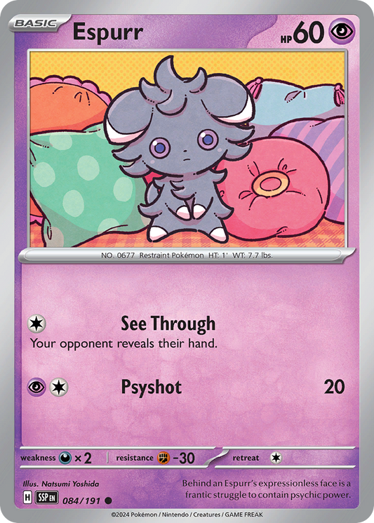 Pokemon Espurr Surging Sparks 084/191
