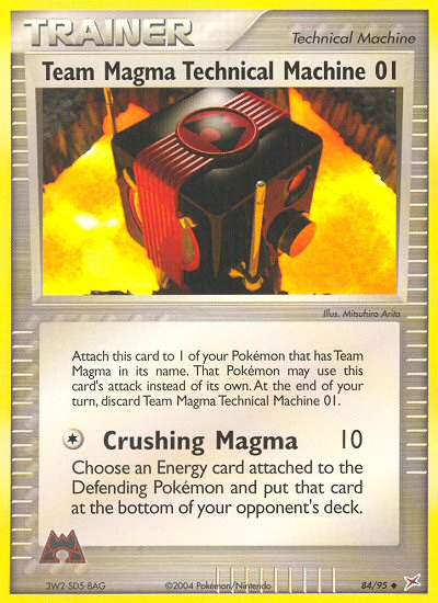 Team Magma Technical Machine 01 84/95 — Pokémon EX Team Magma vs Team Aqua