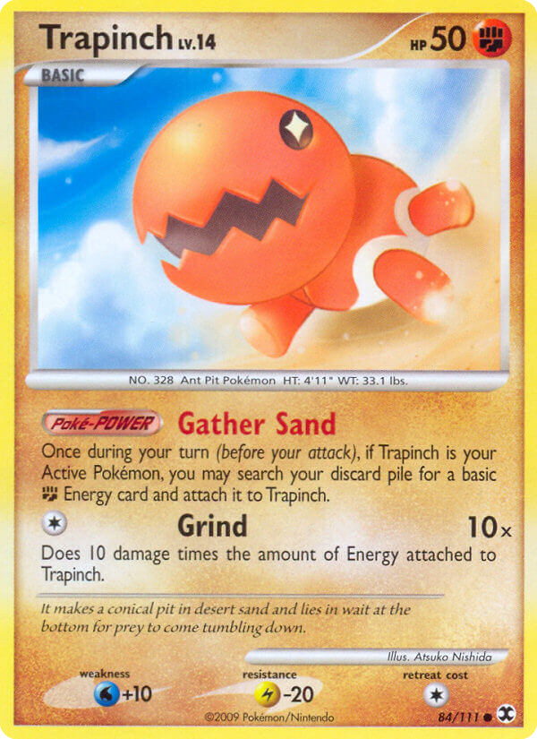 Trapinch 84/111 Pokémon Rising Rivals (2009) English card — catalogue reference