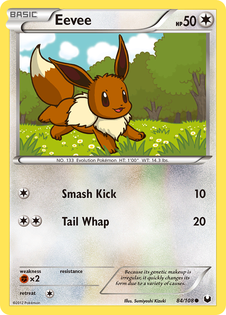 Eevee 84/108 Pokémon Dark Explorers (2012) English card — catalogue reference