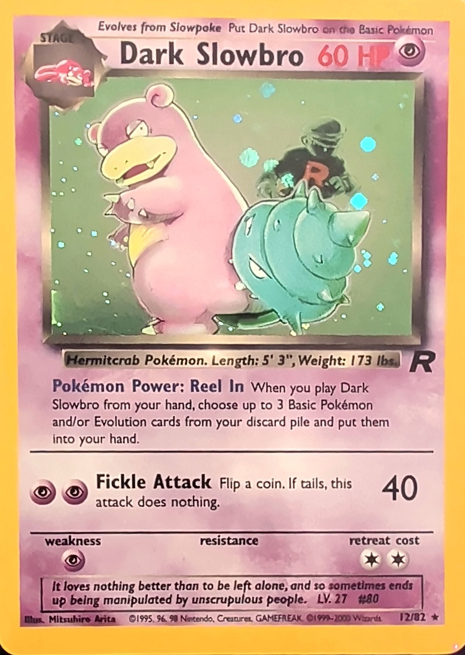 Dark Slowbro (12) Holo Rare Team Rocket 12/82 MP