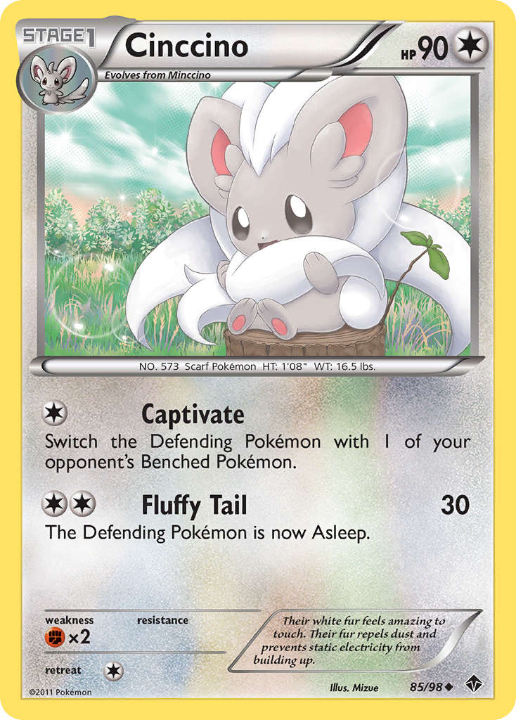 Cinccino 85/98 Pokémon Emerging Powers (2011) English card — catalogue reference