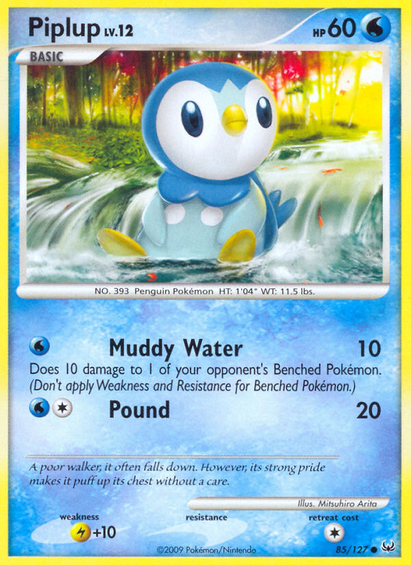 Piplup 85/127 Pokémon Platinum (2009) English card — catalogue reference