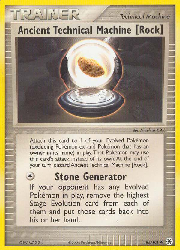 Ancient Technical Machine [Rock] 85/101 Pokémon EX Hidden Legends 2004