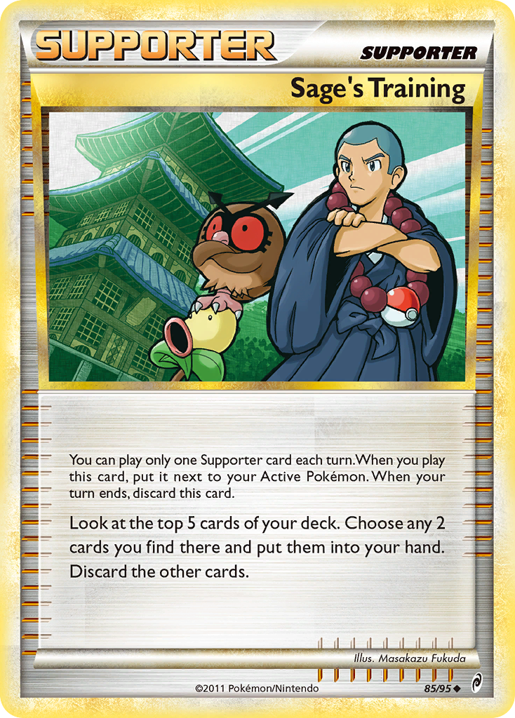 Sage's Training 85/95 Pokémon Call of Legends (2011) English card — catalogue reference