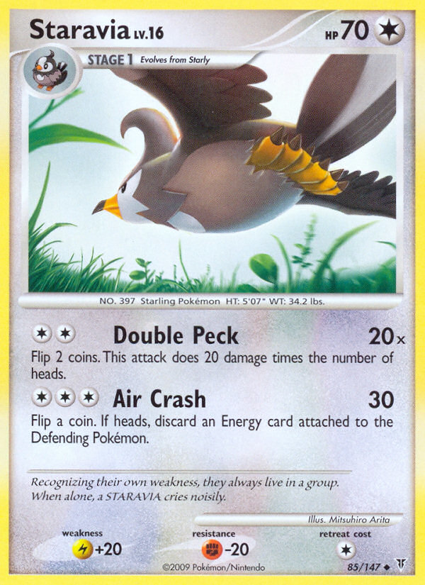 Staravia 85/147 Pokémon Supreme Victors (2009) English card — catalogue reference
