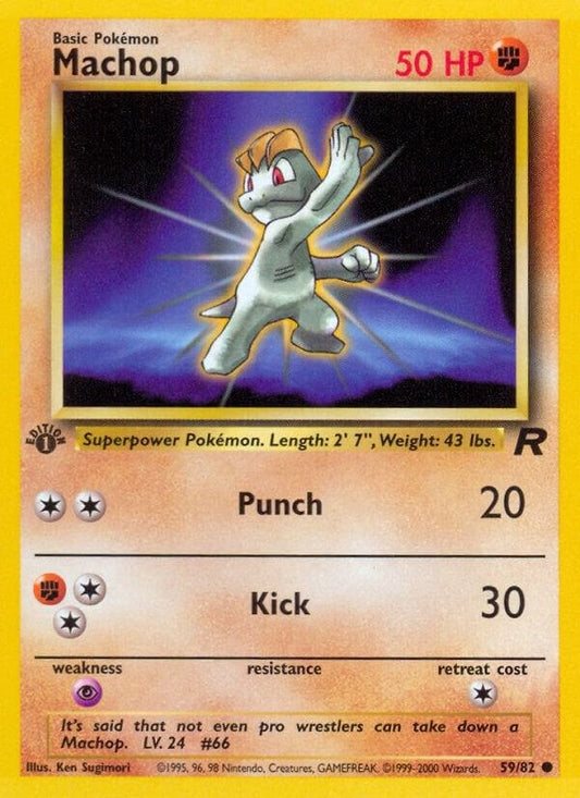 Machop Common Team Rocket 59/82 MP (Back)