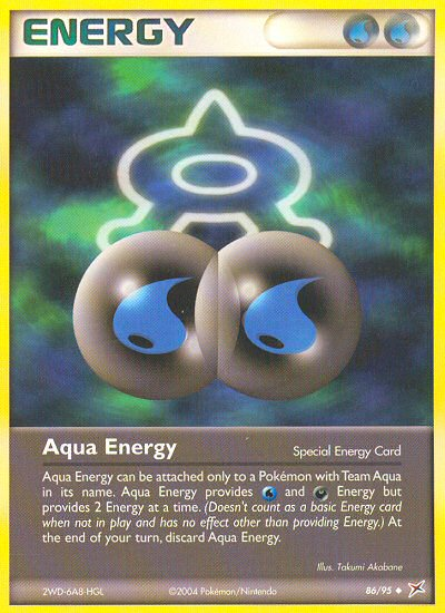 Aqua Energy 86/95 — Pokémon EX Team Magma vs Team Aqua