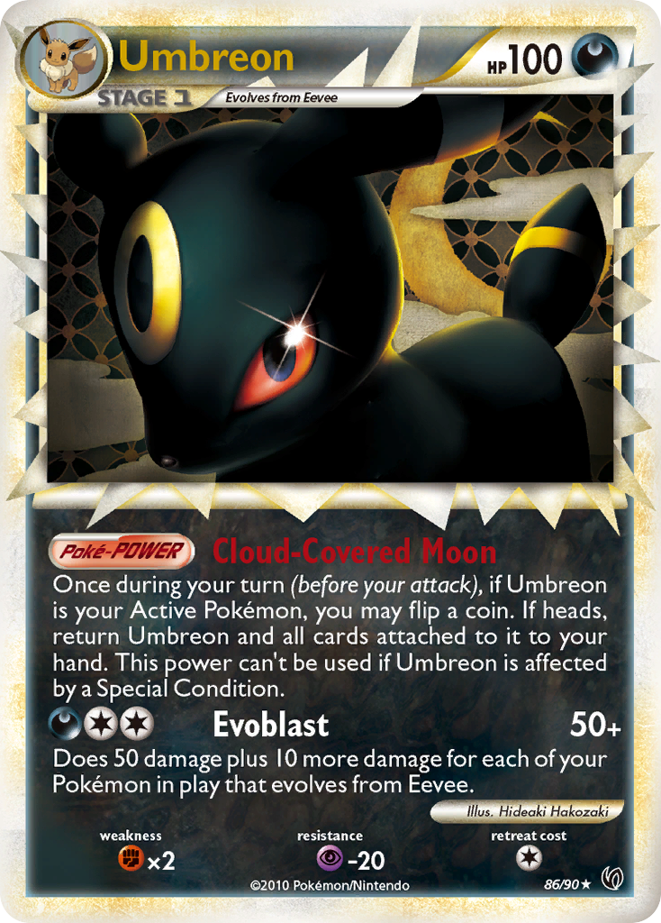 Umbreon 86/90 Pokémon Undaunted (2010) English card — catalogue reference