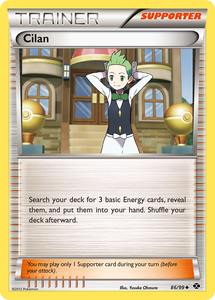Cilan 86/99 Pokémon Next Destinies (2012) English card — catalogue reference
