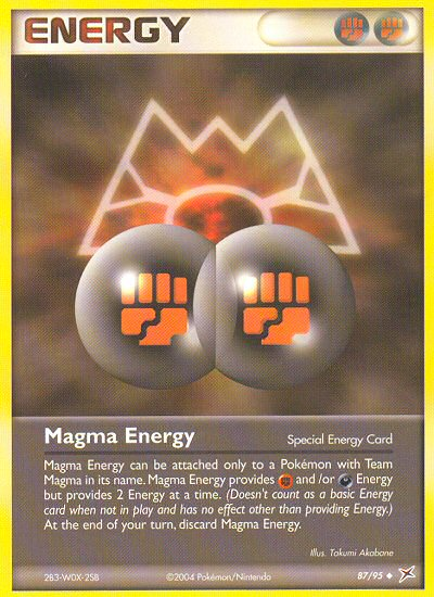 Magma Energy 87/95 — Pokémon EX Team Magma vs Team Aqua