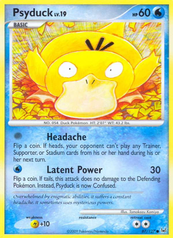 Psyduck 87/127 Pokémon Platinum (2009) English card — catalogue reference
