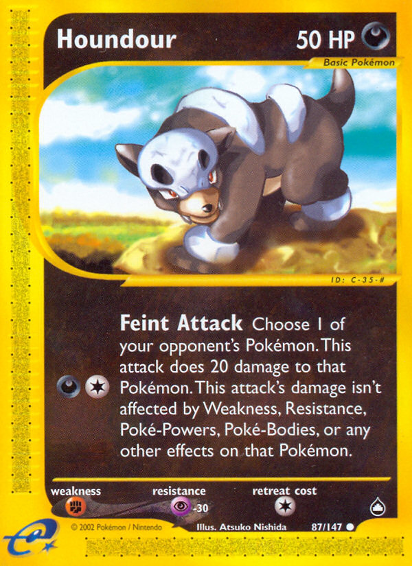 Houndour 87/147 — Pokémon Aquapolis