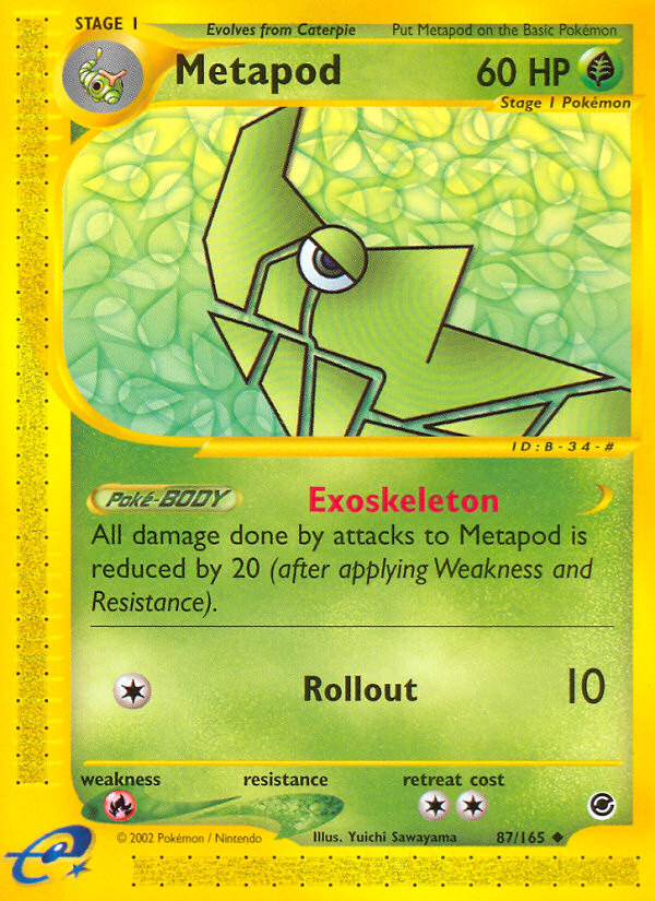 Metapod 87/165 — Pokémon Expedition Base Set