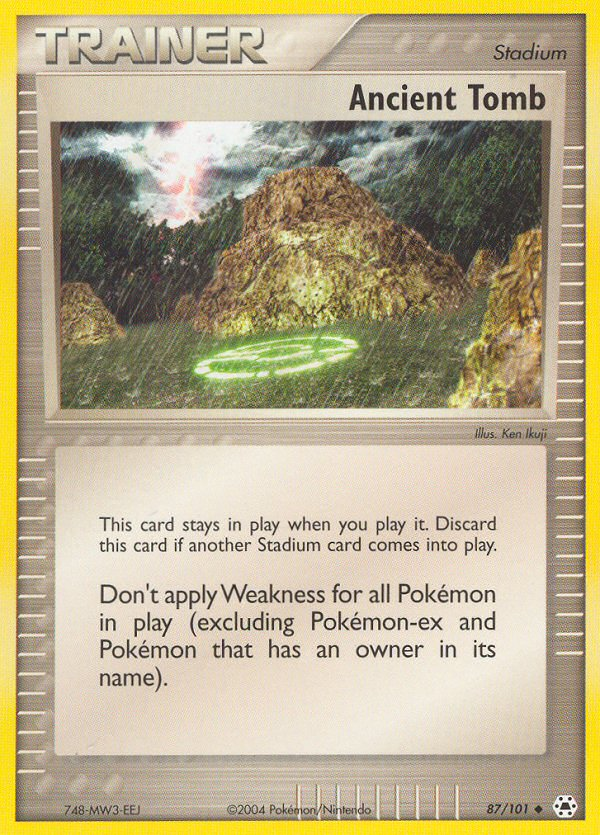 Ancient Tomb 87/101 Pokémon EX Hidden Legends 2004