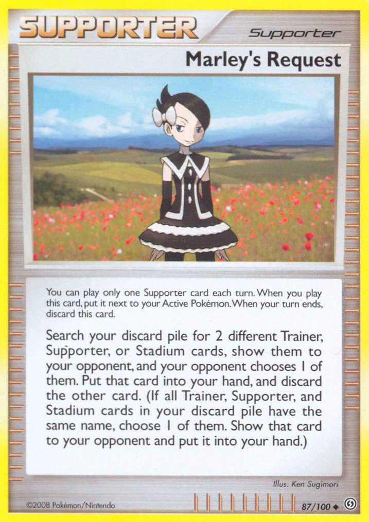 Marley's Request 87/100 Pokémon Stormfront (2008) English card — catalogue reference