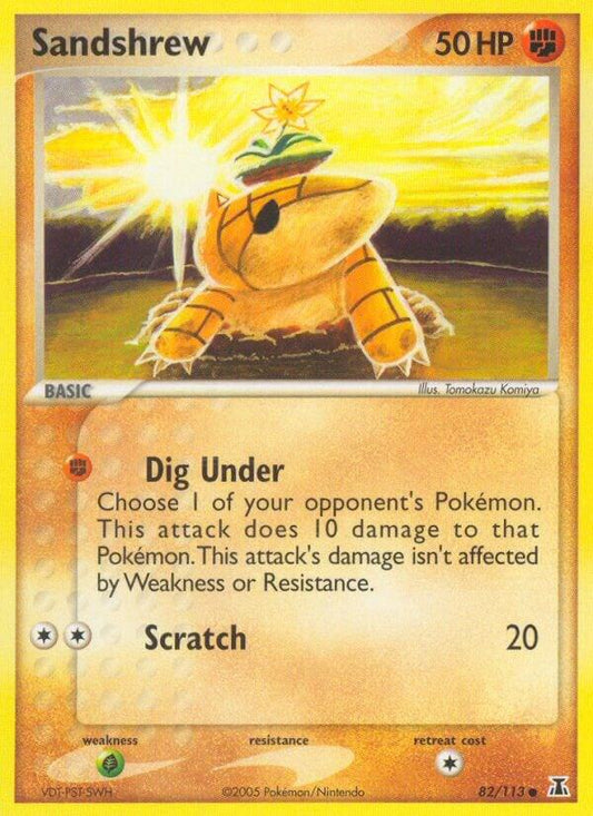 Sandshrew Common Delta Species 82/113 MP (Back)