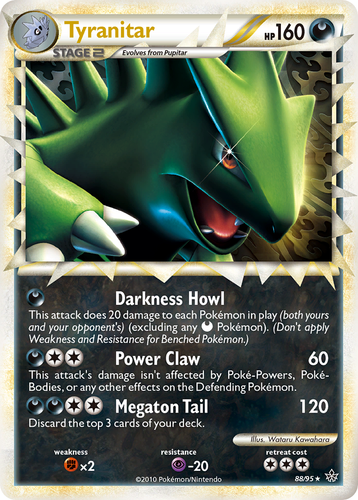 Tyranitar 88/95 Pokémon Unleashed (2010) English card — catalogue reference