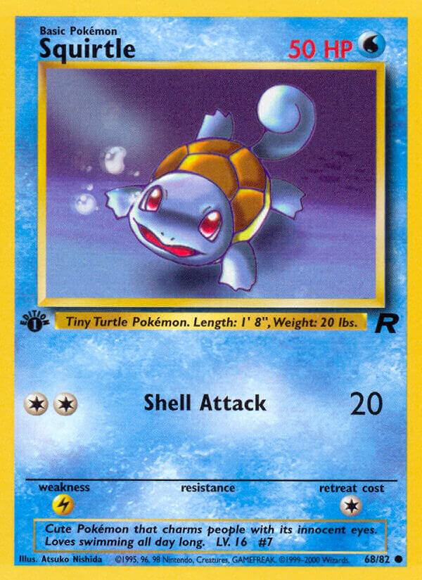 Squirtle Common Team Rocket 68/82 MP (Back)