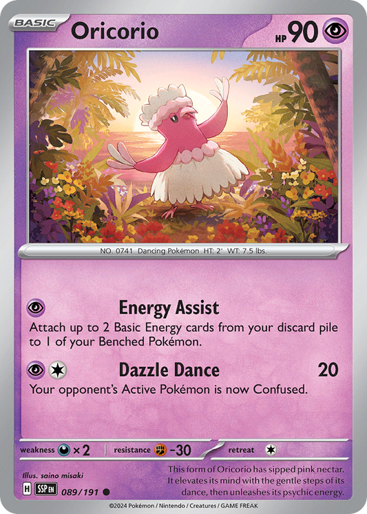 Pokemon Oricorio Surging Sparks 089/191