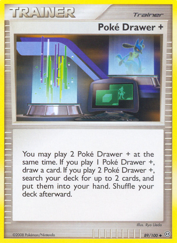 Poké Drawer + 89/100 Pokémon Stormfront (2008) English card — catalogue reference