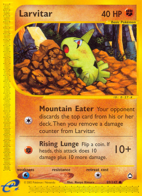 Larvitar 89/147 — Pokémon Aquapolis