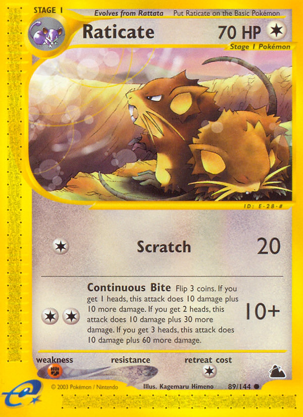 Raticate 89/144 — Pokémon Skyridge