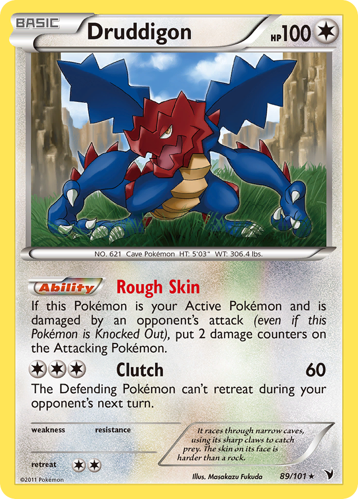 Druddigon 89/101 Pokémon Noble Victories (2011) English card — catalogue reference