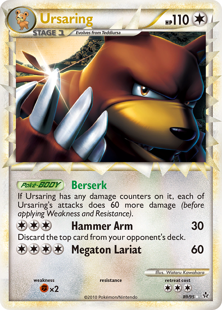 Ursaring 89/95 Pokémon Unleashed (2010) English card — catalogue reference