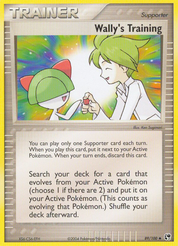 Wally's Training 89/100 — Pokémon EX Sandstorm
