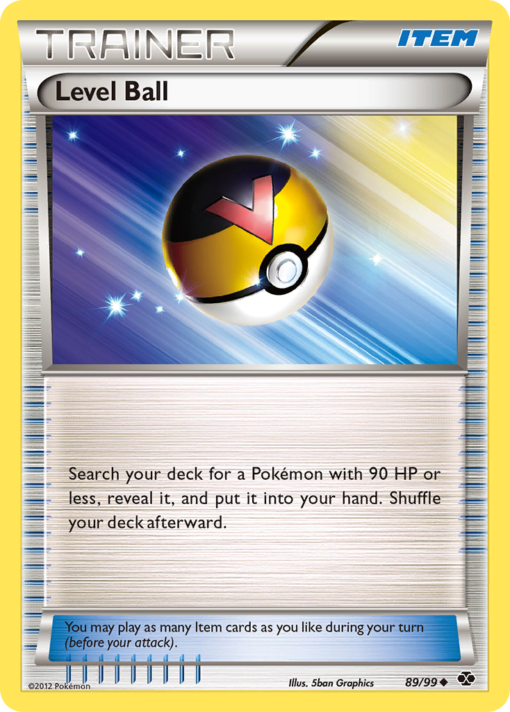 Level Ball 89/99 Pokémon Next Destinies (2012) English card — catalogue reference