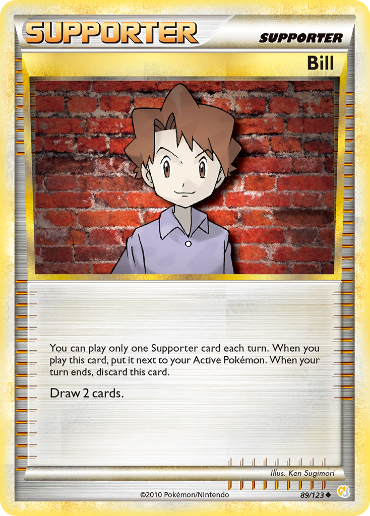 Bill 89/123 Pokémon HeartGold & SoulSilver (2010) English card — catalogue reference