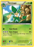 Simisage 8/114 Pokémon Black & White (2011) English card — catalogue reference
