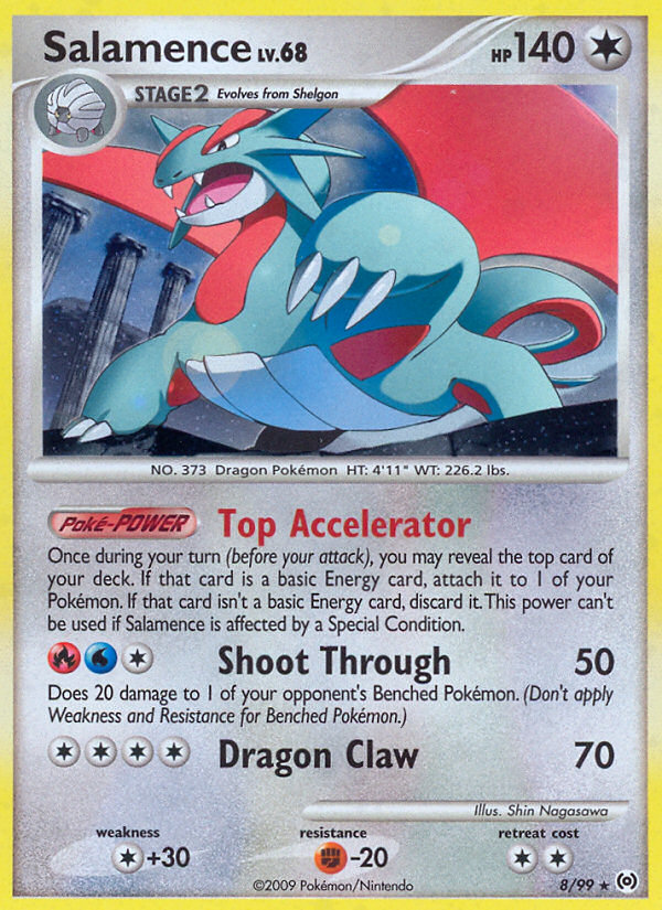 Salamence 8/99 Pokémon Arceus (2009) English card — catalogue reference