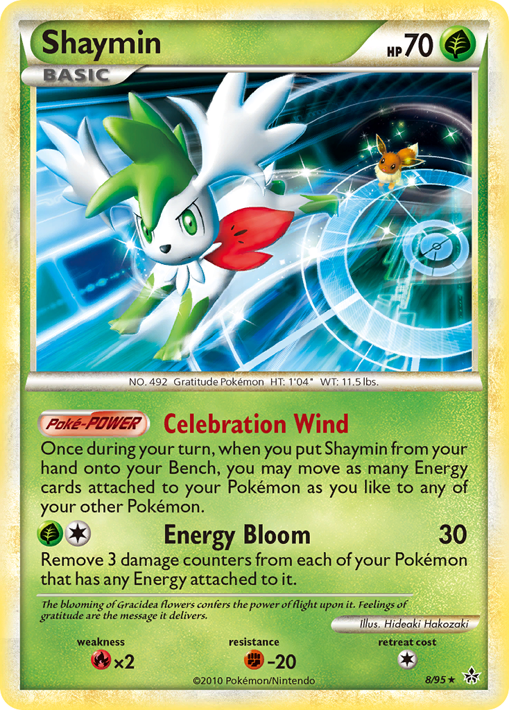 Shaymin 8/95 Pokémon Unleashed (2010) English card — catalogue reference
