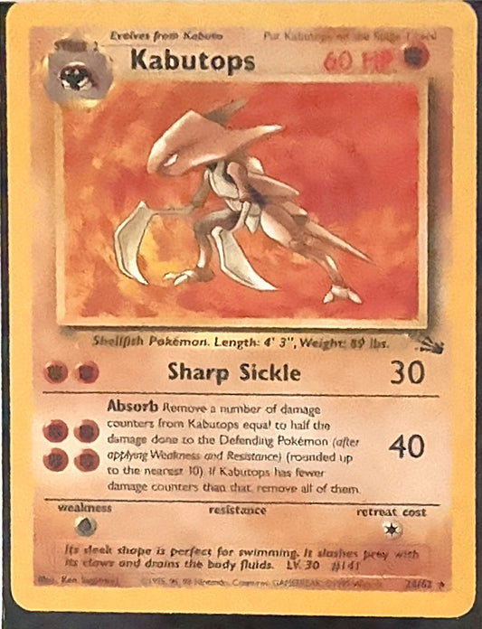 Kabutops (24) Rare Fossil 24/62 MP