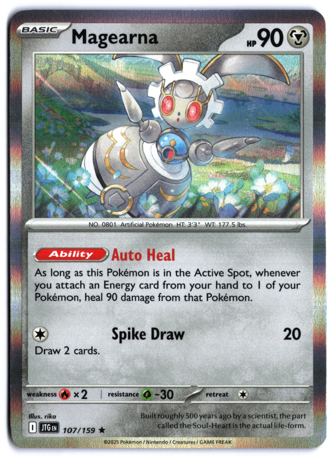 Magearna Rare SV09: Journey Together 107/159 MP (Back)
