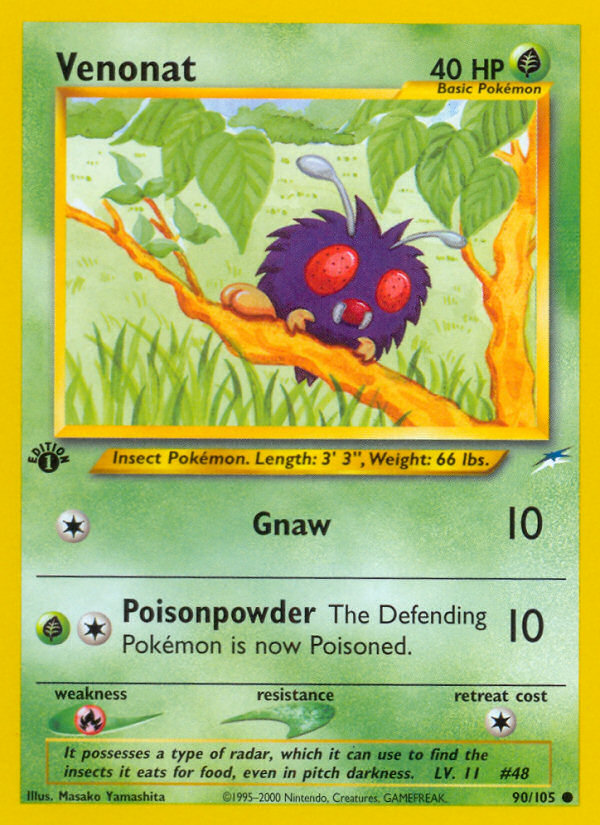 Venonat 90/105 — Pokémon Neo Destiny