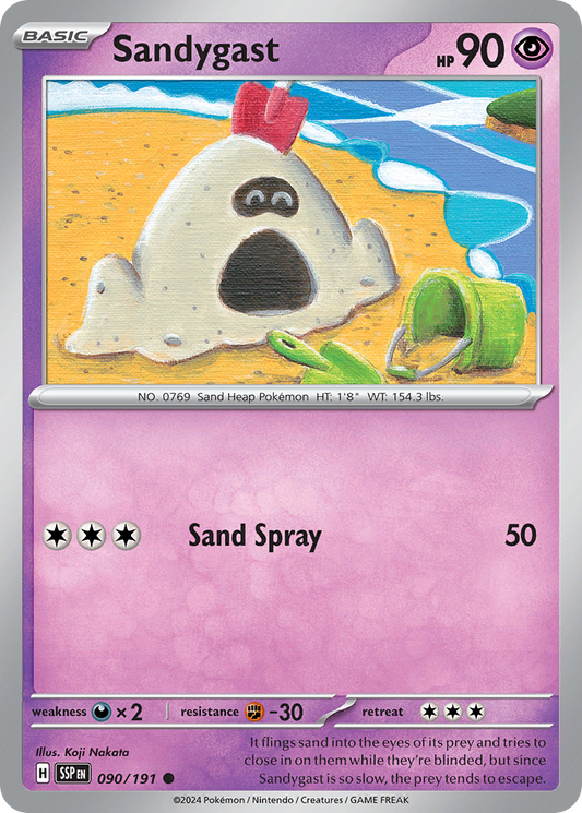 Pokemon Sandygast Surging Sparks 090/191