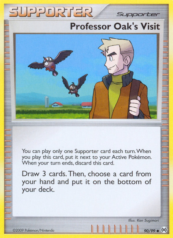 Professor Oak's Visit 90/99 Pokémon Arceus (2009) English card — catalogue reference