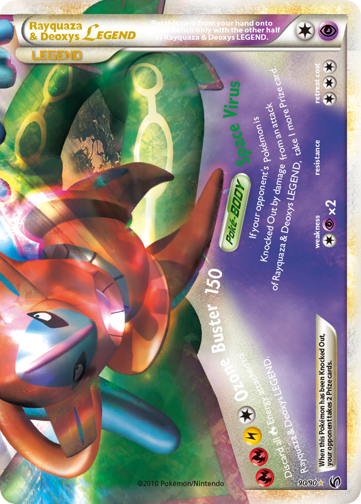 Rayquaza & Deoxys LEGEND (Bottom Half) 90/90 Pokémon Undaunted (2010) English card — catalogue reference