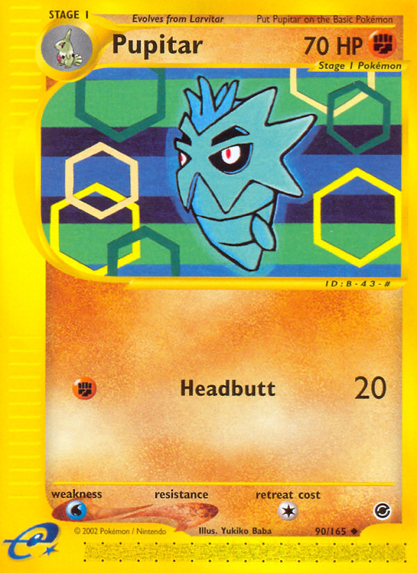 Pupitar 90/165 — Pokémon Expedition Base Set