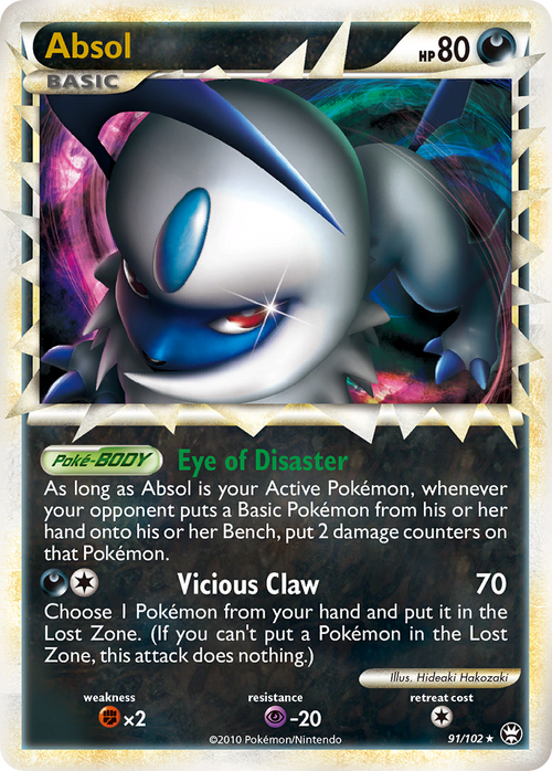 Absol 91/102 Pokémon Triumphant (2010) English card — catalogue reference